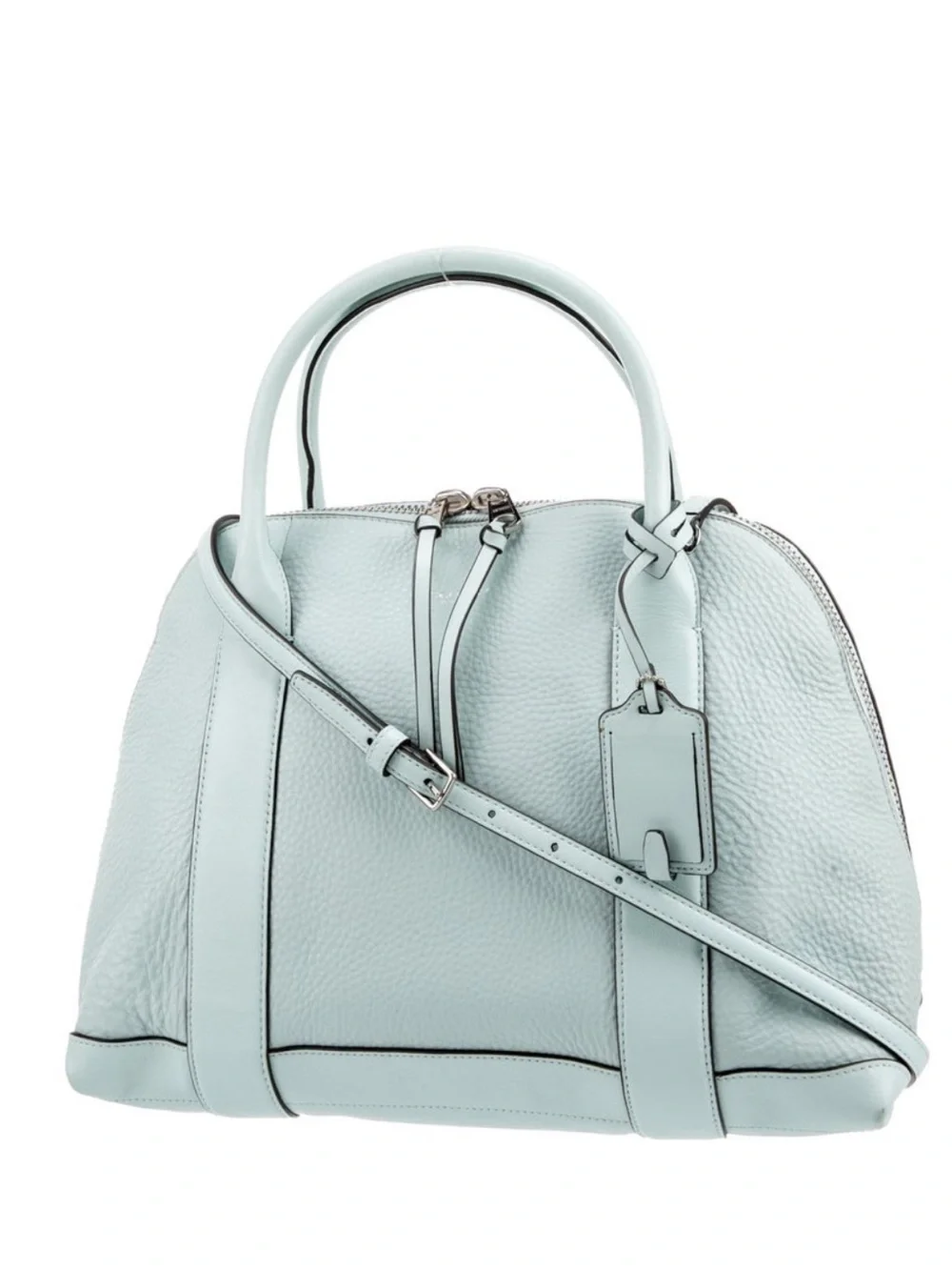 Coach Light Blue  Leather Satchel